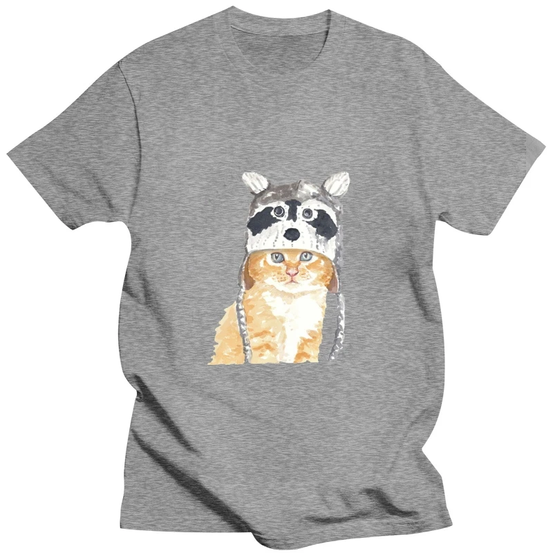 Новинка 2019 летняя футболка забавная милая KATZE CAR RACOON WATER COLOR Wasser