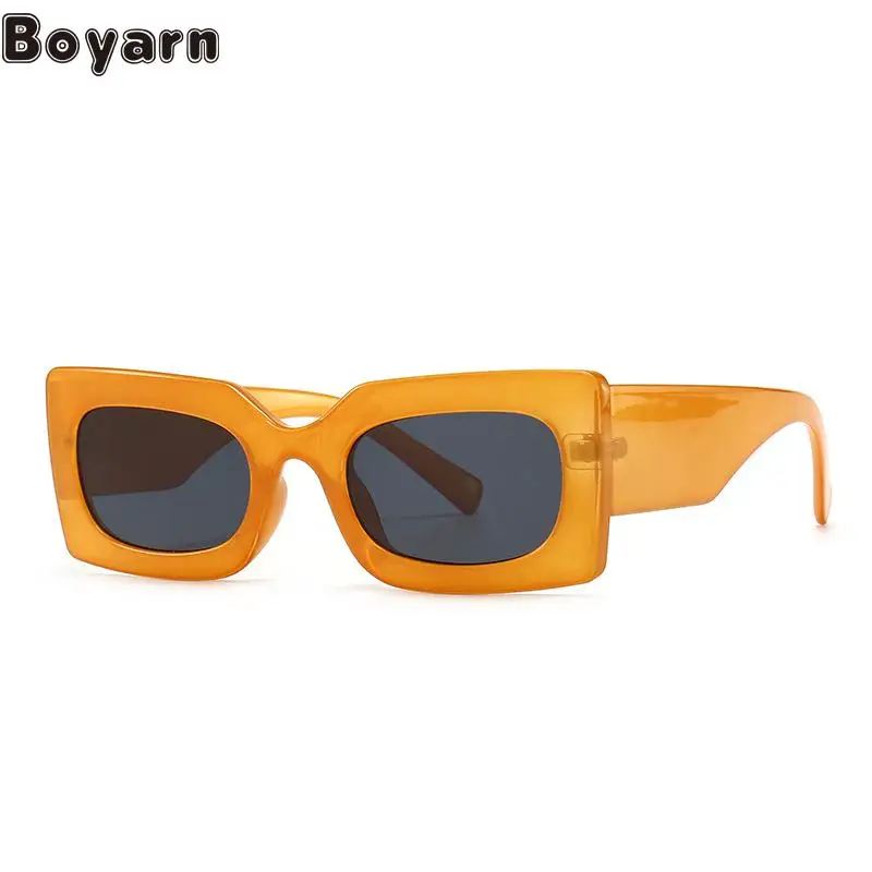 

Boyarn Punk Border Square Jelly Color Modern Sunglasses Fashion Street Photo Catwalk Sunglasses Women
