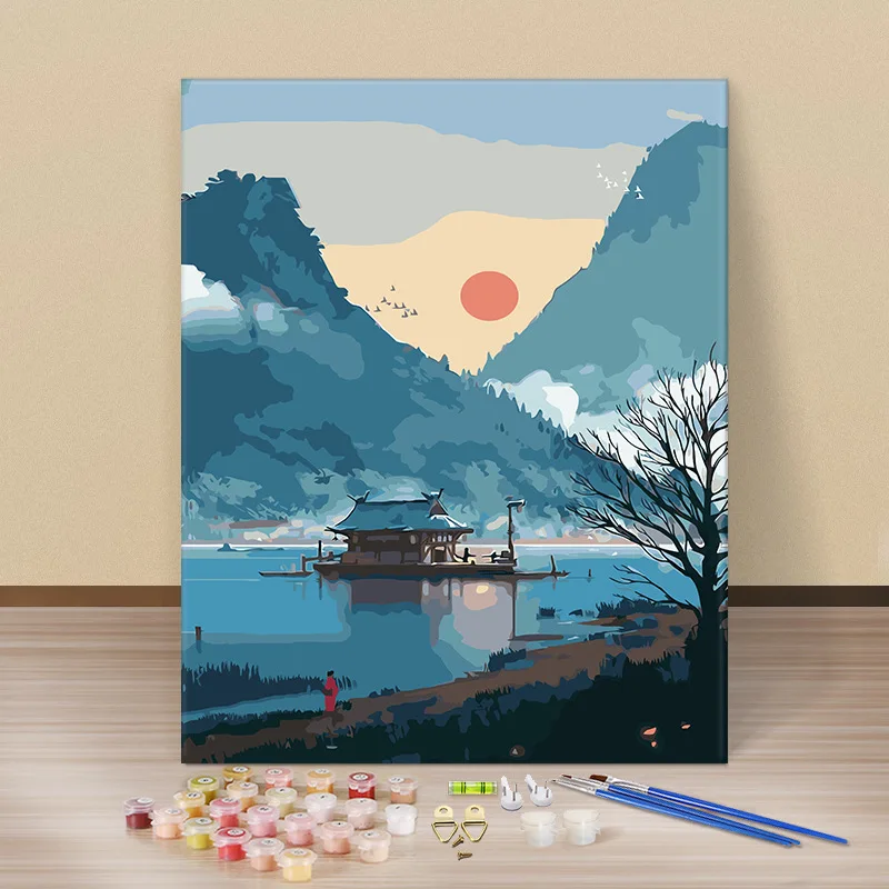 

2829Ann-Tulip diy digital oil painting oil painting acrylic flower painting explosion hand-filled landscape painting