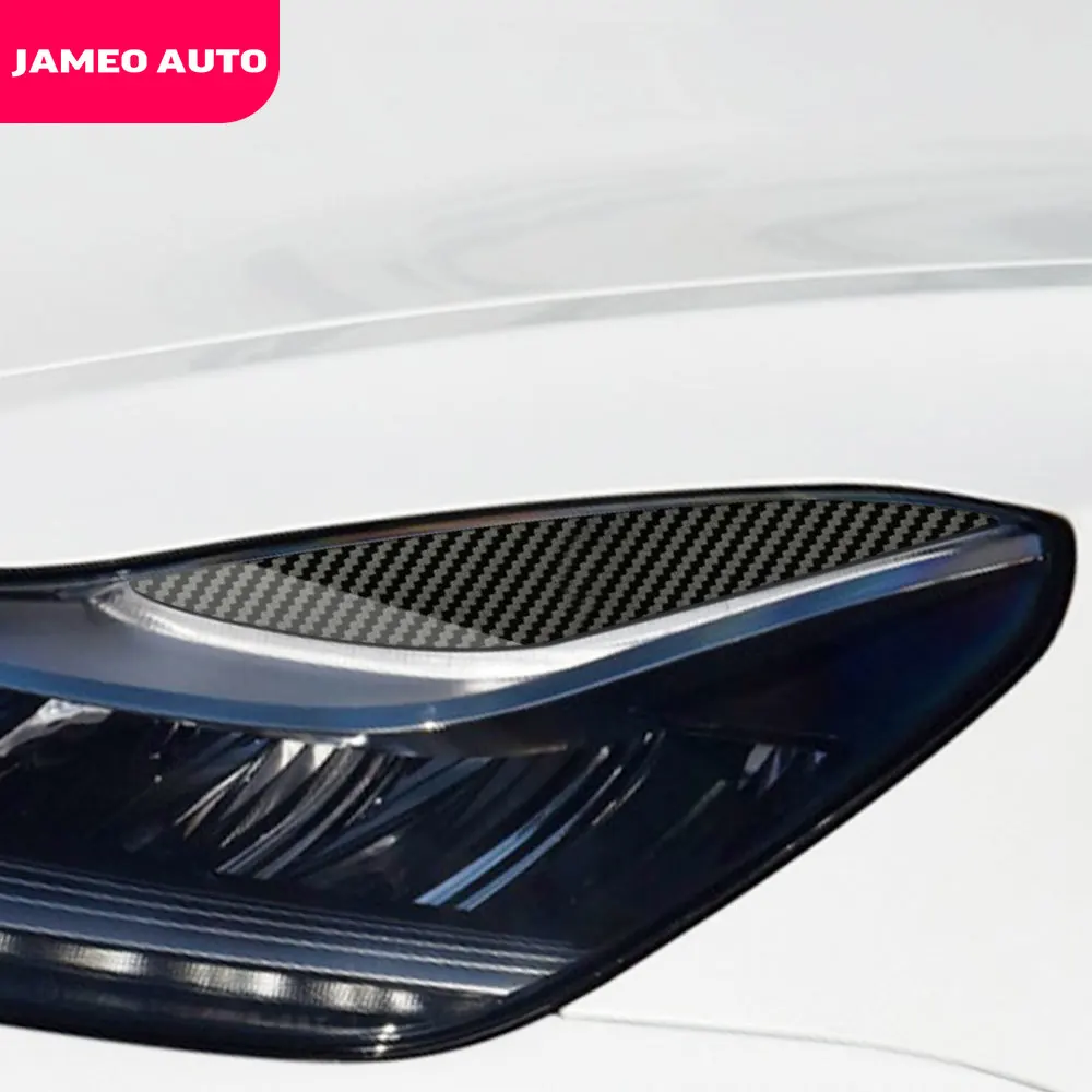 

For Tesla Model 3 Y 2017 2018 2019 2020 2021 2022 Carbon Fiber Front Headlight Head Light Lamp Cover Eyelid Eyelids Eyebrow Trim