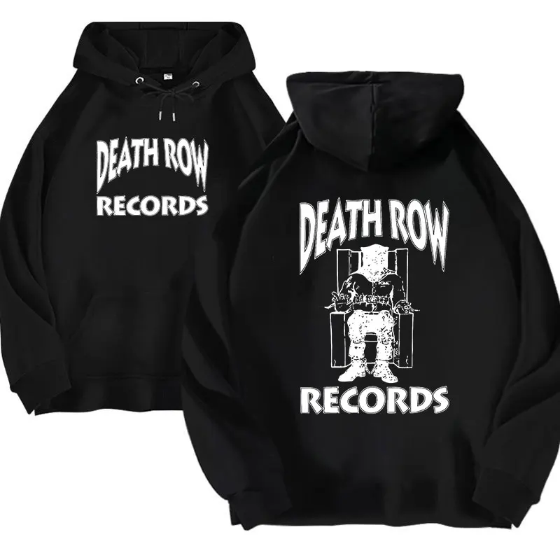 Death Row Records Hoodie Men Women Oversized Hoodies Rapper Tupac 2pac Vintage Hip Hop Pullover Sweatshirts Unisex Streetwear