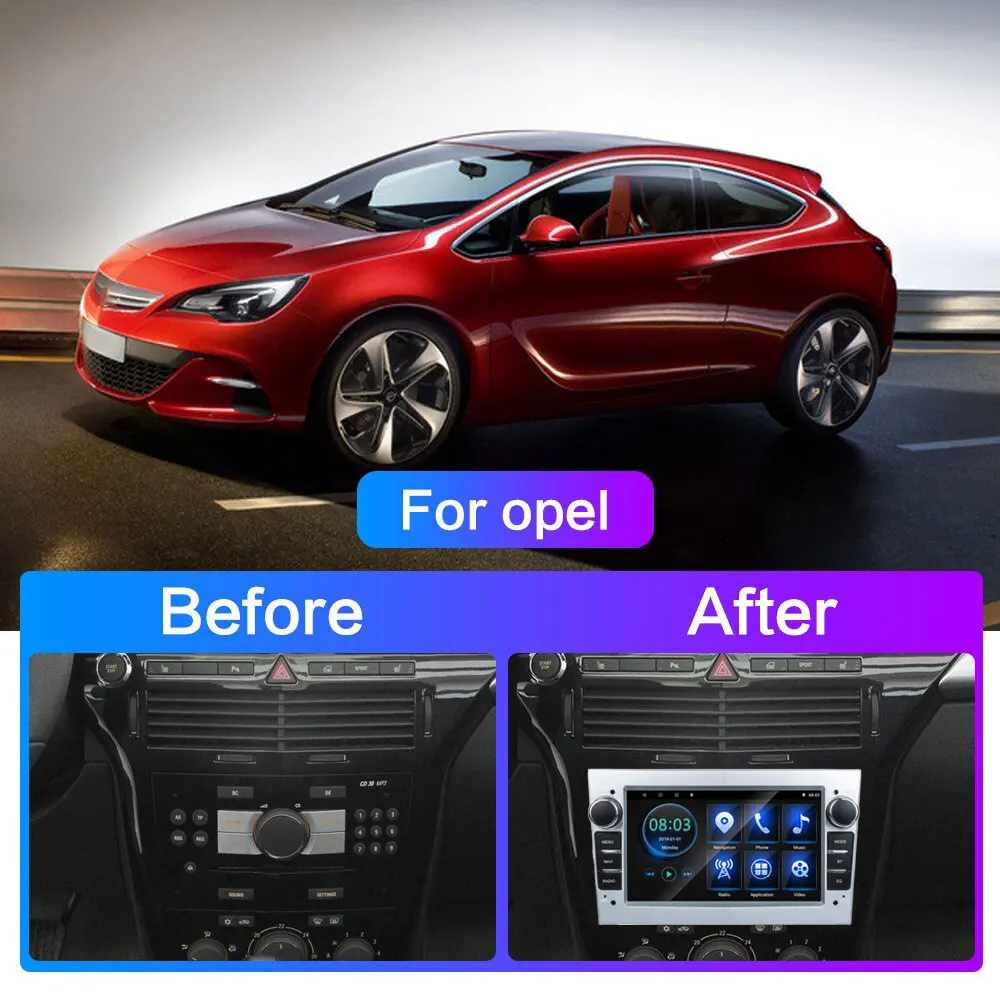Автомобильный GPS-навигатор ETCAR 7 дюймов 2 Din Android 10 Wi-Fi без DVD Радио для Opel Astra H GJ Antara