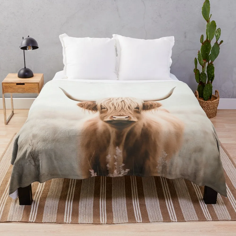 Сумка-тоут в стиле бохо Highland Cow от NoarusRainbowLand - милое одеяло кантри свободные одеяла