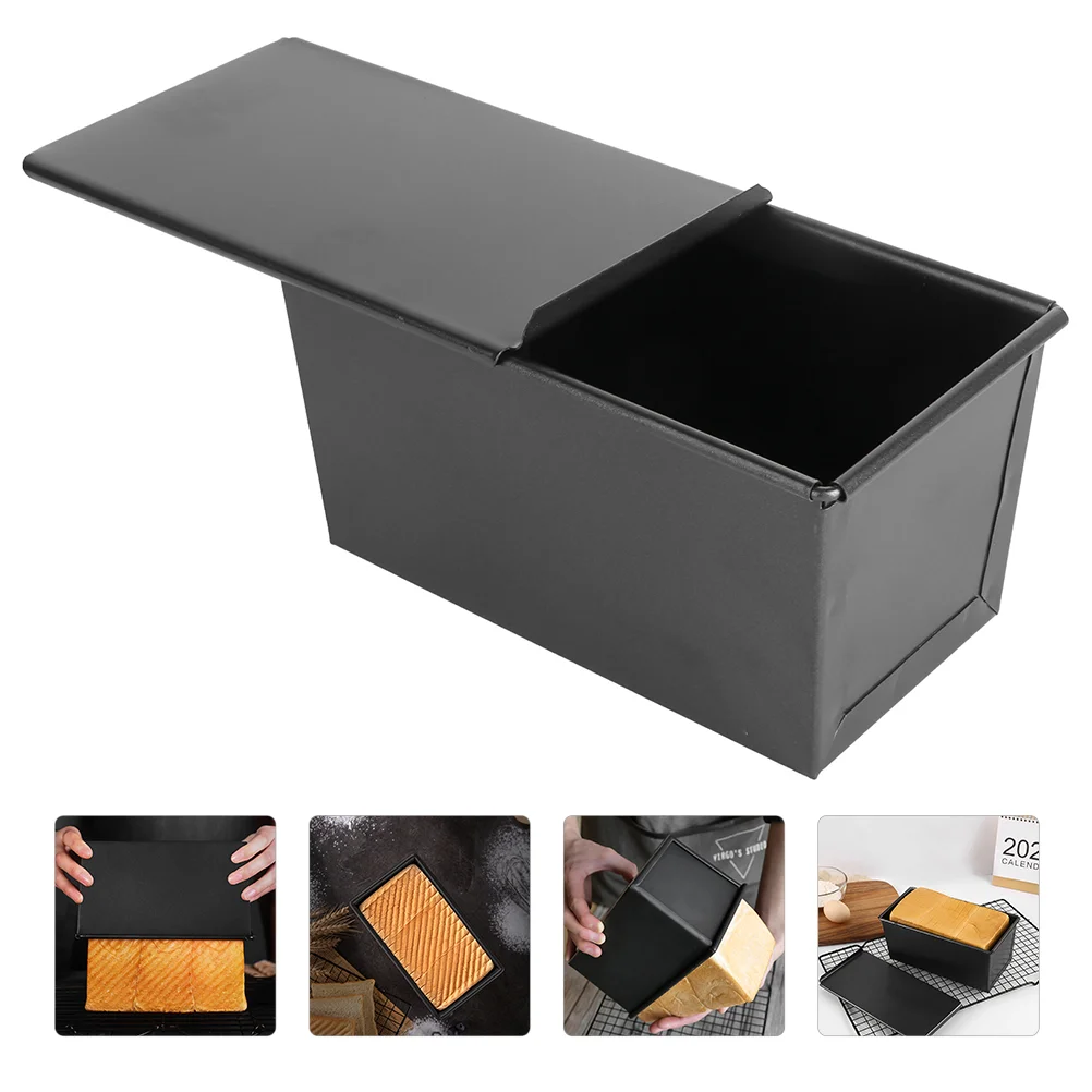 

1 Set Kitchen Non-stick Bread Mold Creative Toast Boxes with Lid Baking Tool