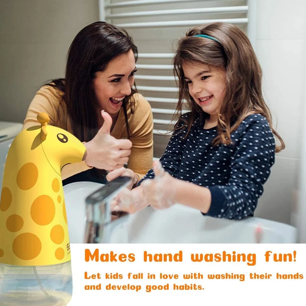 cartoon liquid soap dispensers kids automatic foam hand soap dispenser automatic soap pump for bathroom kitchen accessories free global shipping