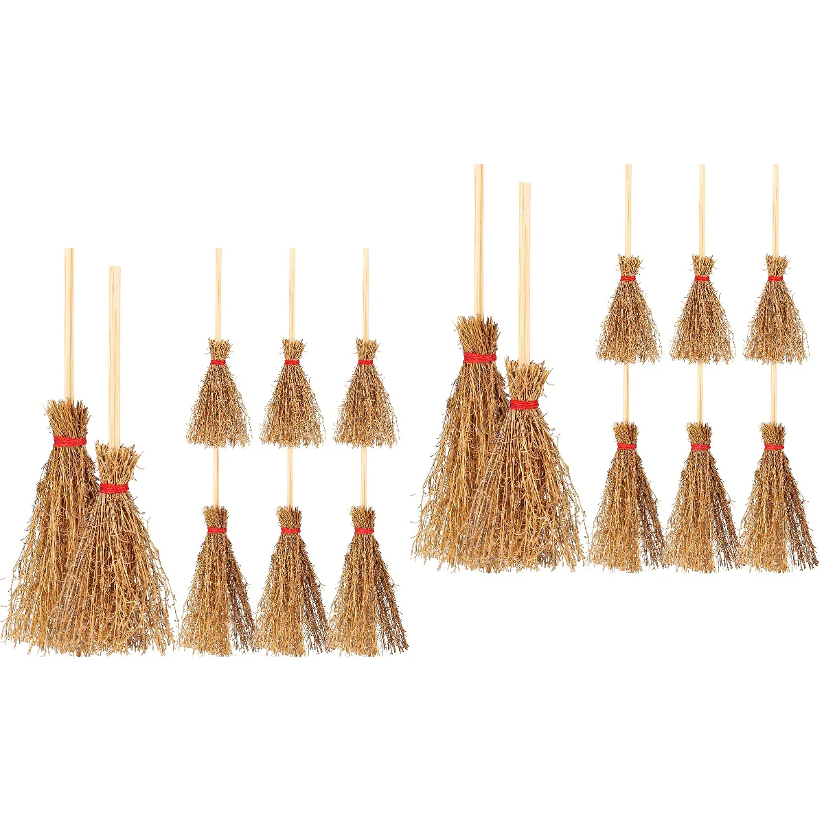 

Mini Broom Straw Brooms Halloween Tiny Broomsticks Model Witches Craft Small Party Decoration