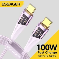 essager 100w usb type c to type c cable pd fast charging phone charger usb c wire for macbook huawei ipad pro xiaomi 2m cord