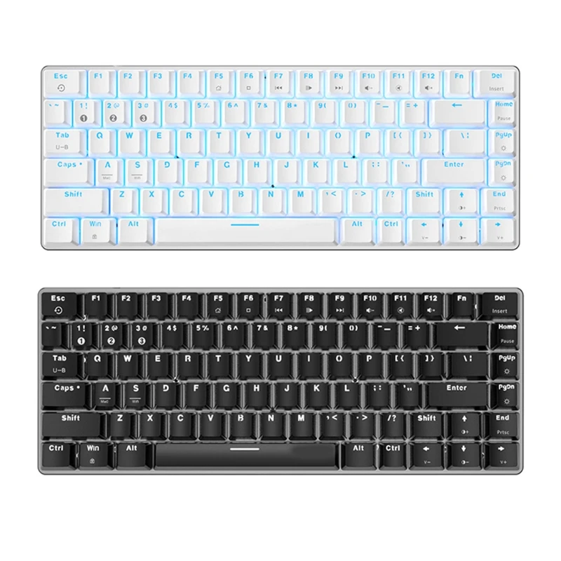 

Игровая клавиатура с двумя режимами, 82 клавиши, BT5.0 клавиатура для телефонов, ПК, планшета, подарок