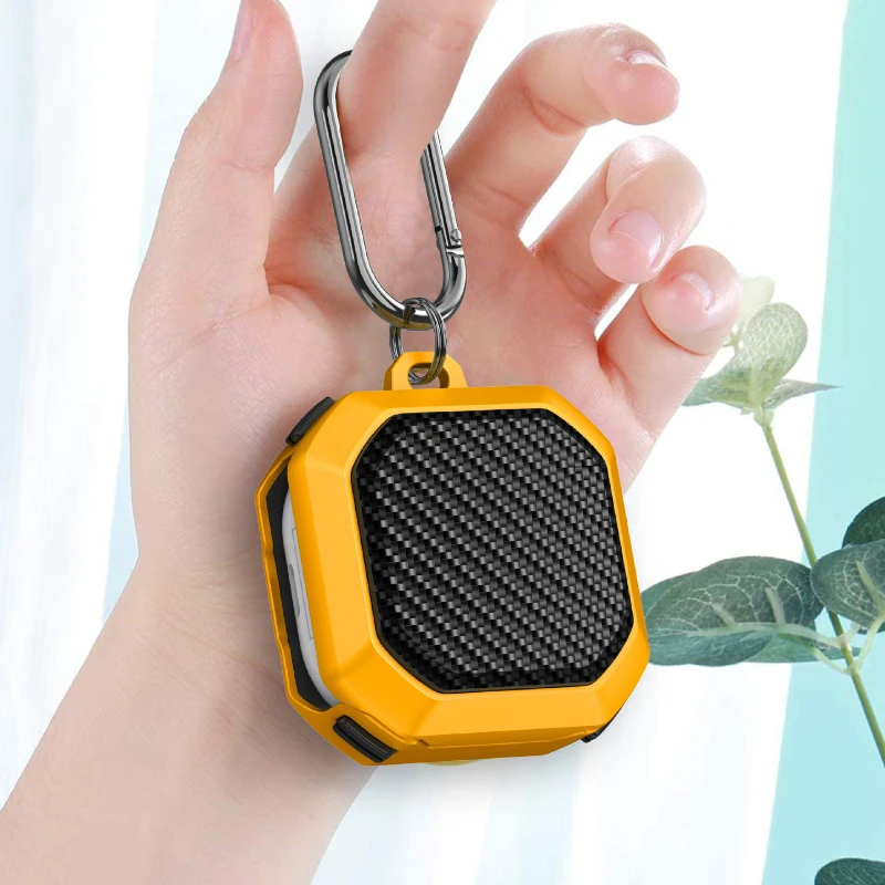 

KURIOLL Carbon Fiber Pattern Shockproof Case for Samsung Galaxy Buds 2 Pro Live Earphone Case for Buds Pro Cover with Keychain