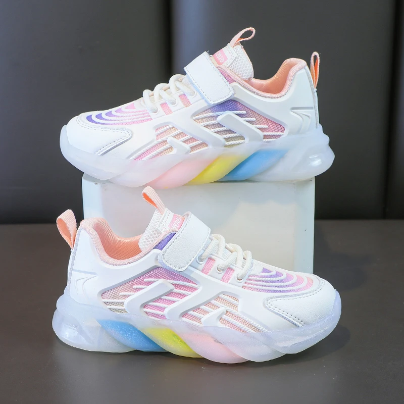 

Kid Sneakers Girl Tennis Shoes Fashion Design Children Platform Shoe Comfortable PU Leather Running Casual Sports Shoes for Girl