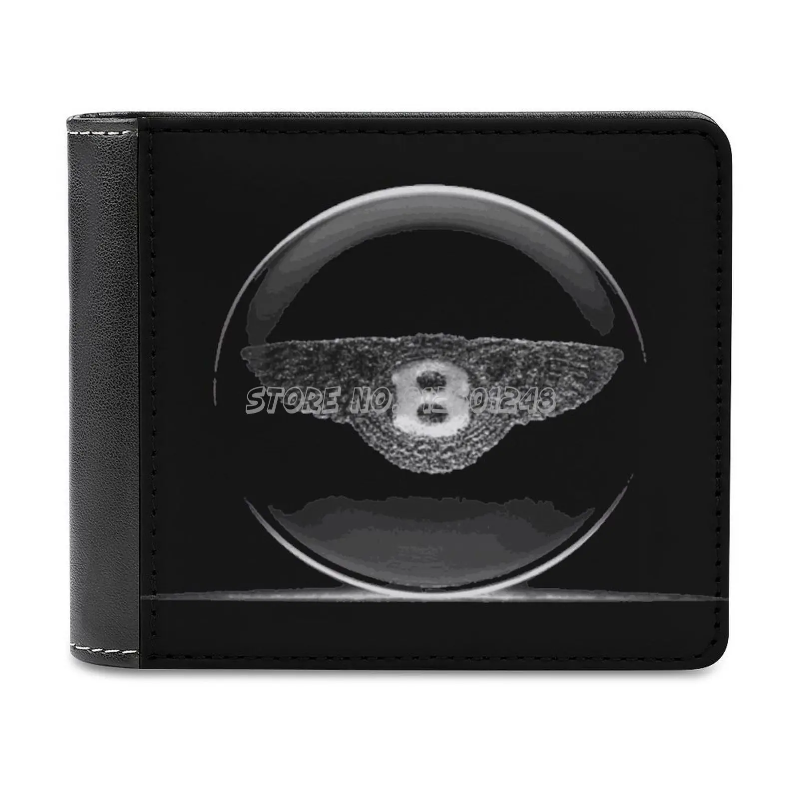 Маленький кожаный кошелек с блестящими красными глазами мужской тонкий