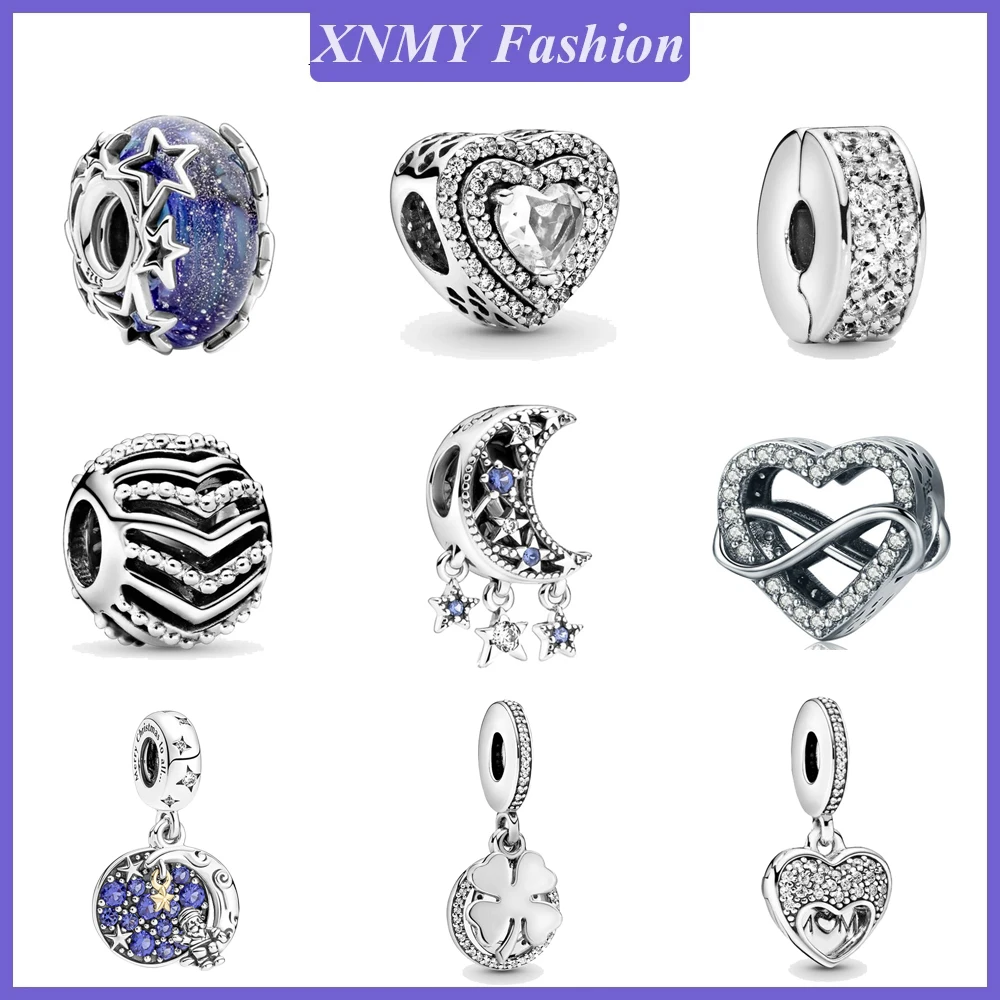 

XNMY серебряный браслет с паве розовых цветов и бабочкой, подвеска «сделай сам», бусины, подходят для оригинальных браслетов Pandora, Женские Юве...