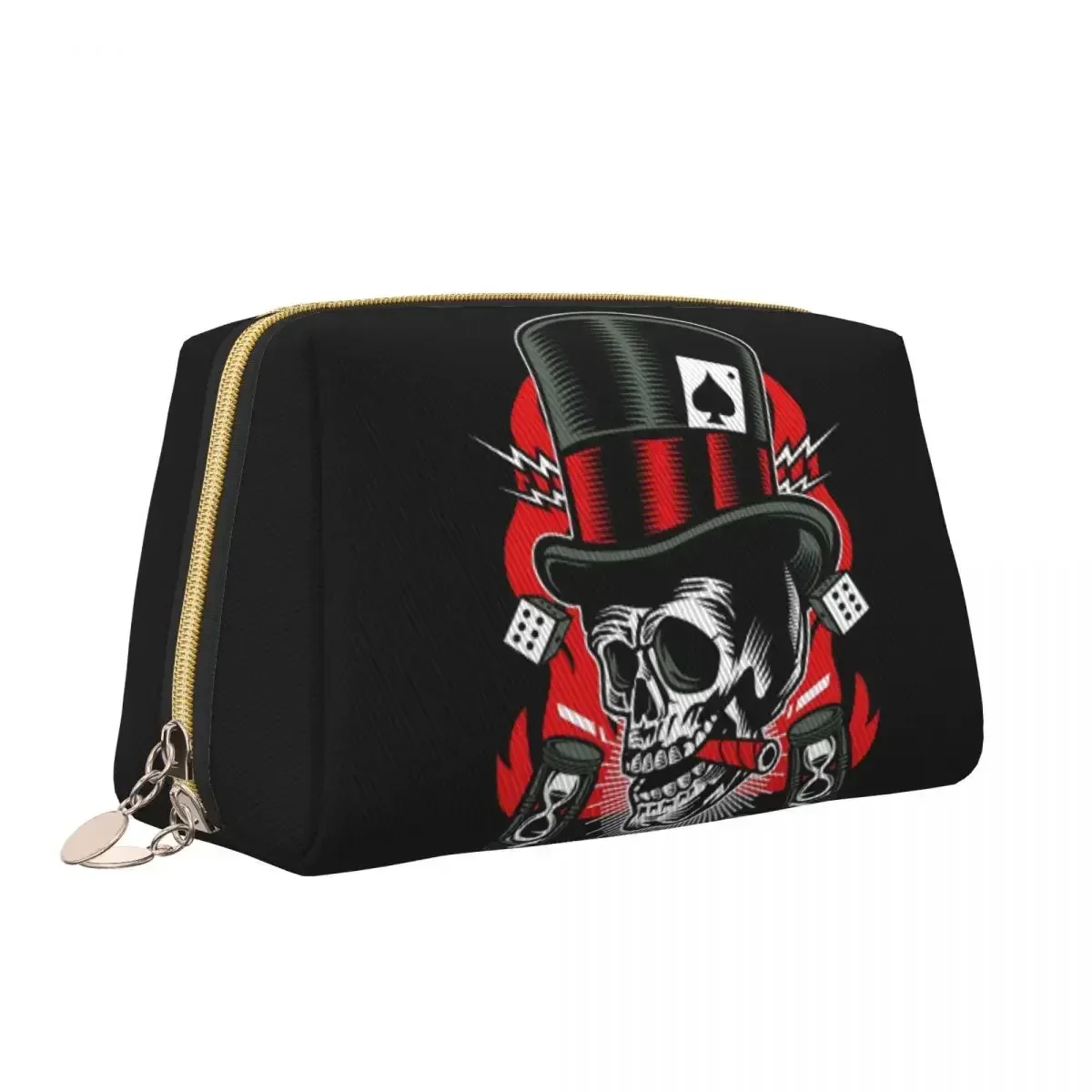 Череп 1968 рок-н-ролл гитары байкеры дорожная косметичка органайзер для туалетных