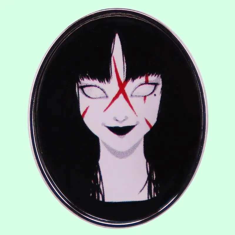 

Japanese Horror Manga Brooch Metal Badge Bag Accessories Enamel Pin Wrap Clothing Lapel Brooch Exquisite Badge Fashion Jewelry