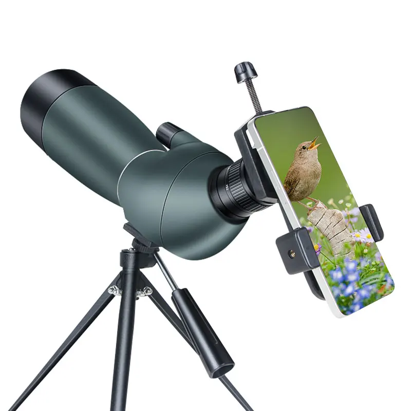 

TOPOPTICAL YJ0056 25-75x70 Green Waterproof Spotting Scope Telescope with Tripod and Storage Bag for Birding Hunting
