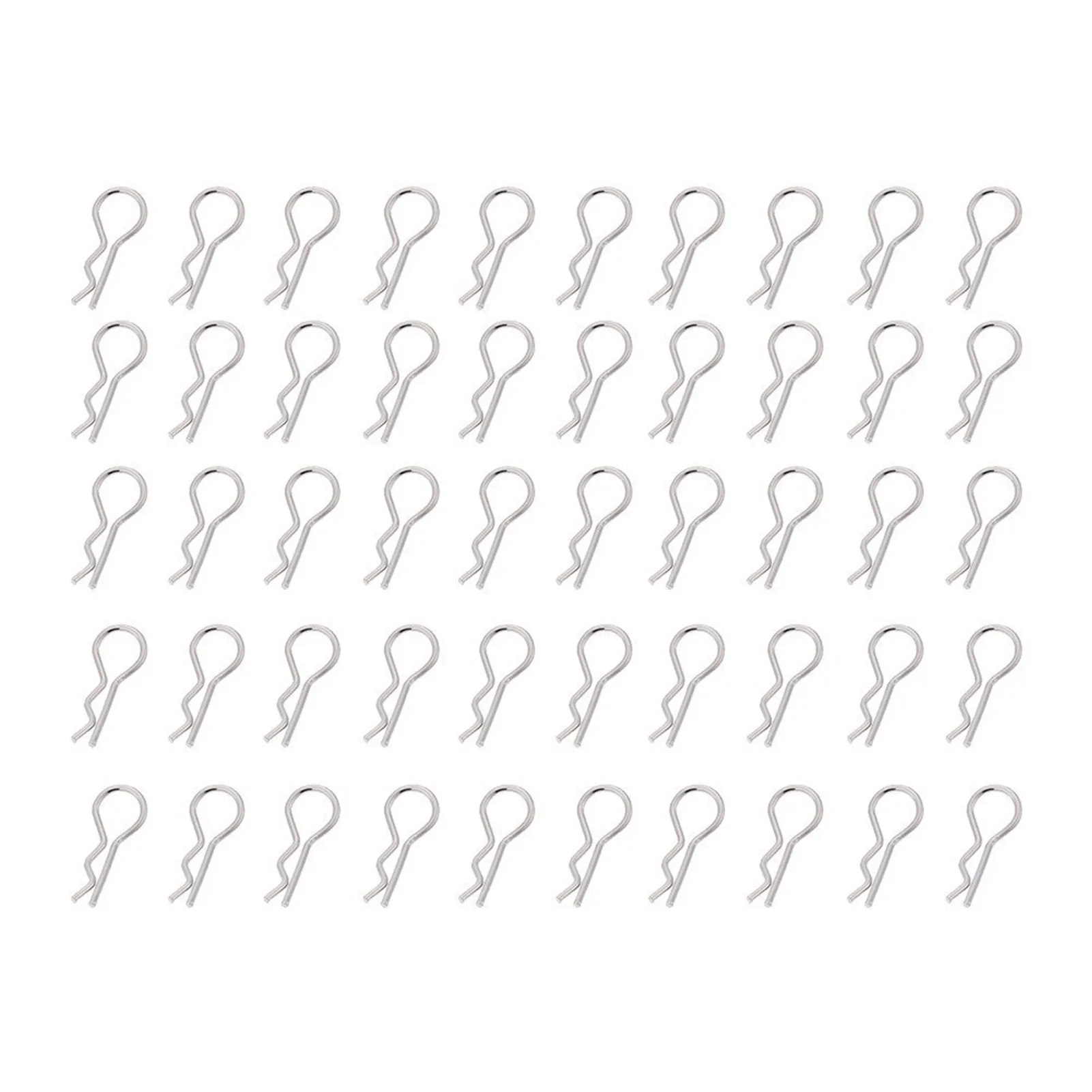 

50PCS R-Type Metal Car Shell Clip Is Applicable To 1/8 1/10 1/12 1/16 RC Climbing Car Off-Road Vehicle Shell Fixing Pin