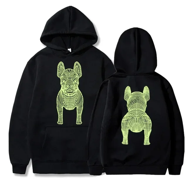 

Новинка Осень-зима толстовка с капюшоном с французским бульдогом модный Свободный Повседневный Топ для мужчин и женщин для пар 2023 спасательный