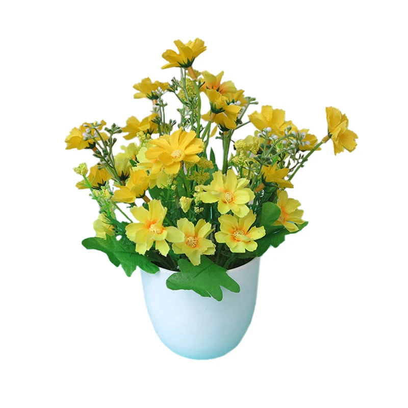 

Home Crafts Decoration Simulation Flower Silk Flower Plant Bonsai Resin Material Exquisite Flower Pot Simulation Flower