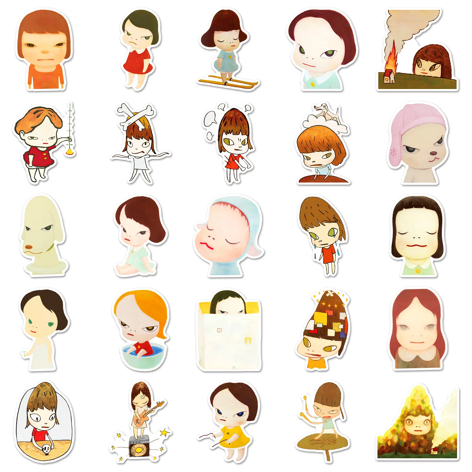 10/51 шт. японский дизайнер Yoshitomo Nara наклейки детские игрушки DIY скрапбук ноутбук