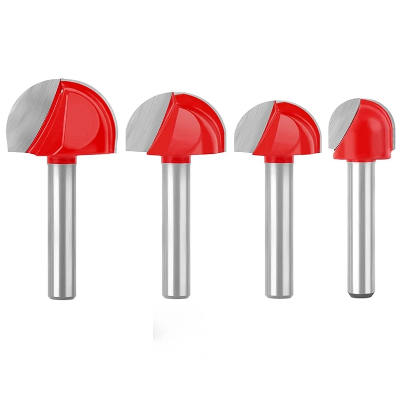 

4Pcs Cove Box Cemented Carbide Router Bit Round Relief Knife Woodworking Knife For Woodworking, MDF And Plywood