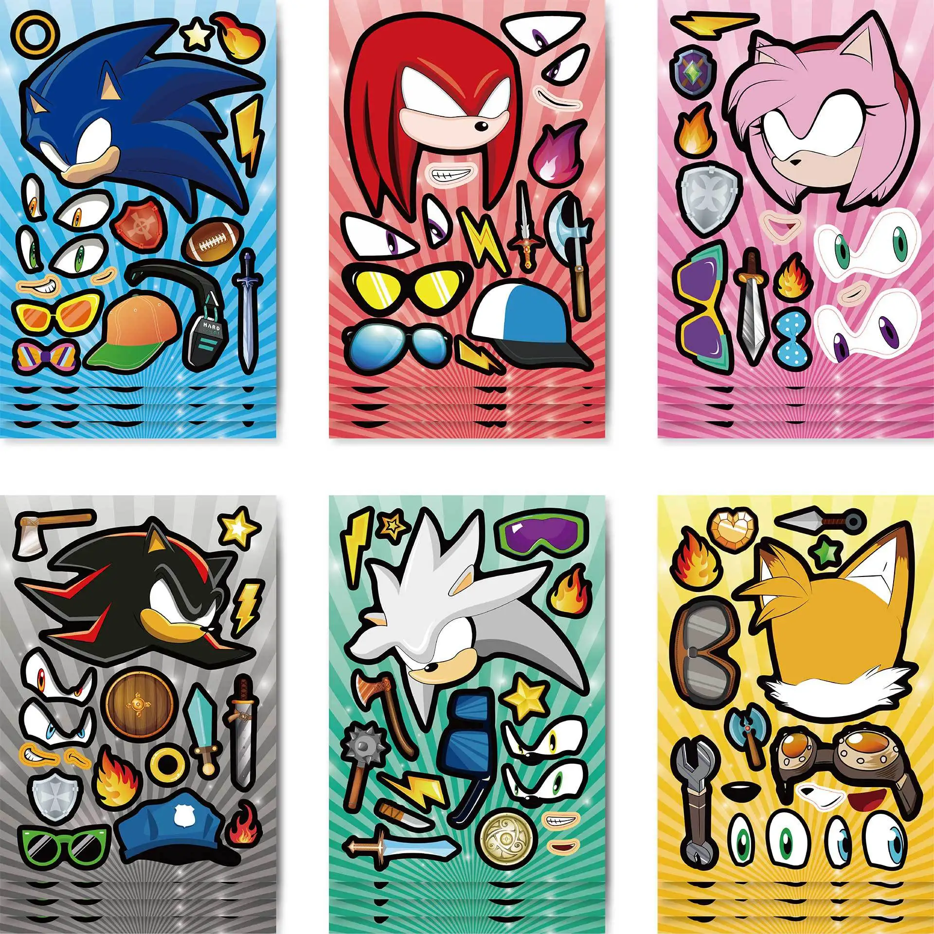 Sonic Knuckles Shadow Silver Tails аниме фигурка бумага для родителей и детей интерактивная