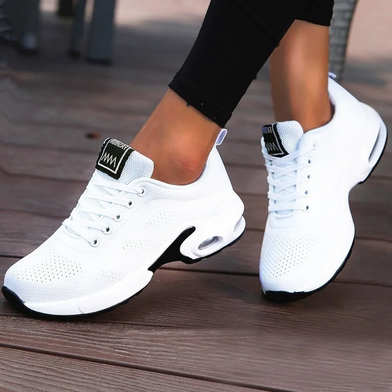 Women Vulcanize Shoes Platform Casual Sneakers Shoes Flats Mesh Breathable Running Shoes Chunky Summer Sports Tenis Shoes 2023