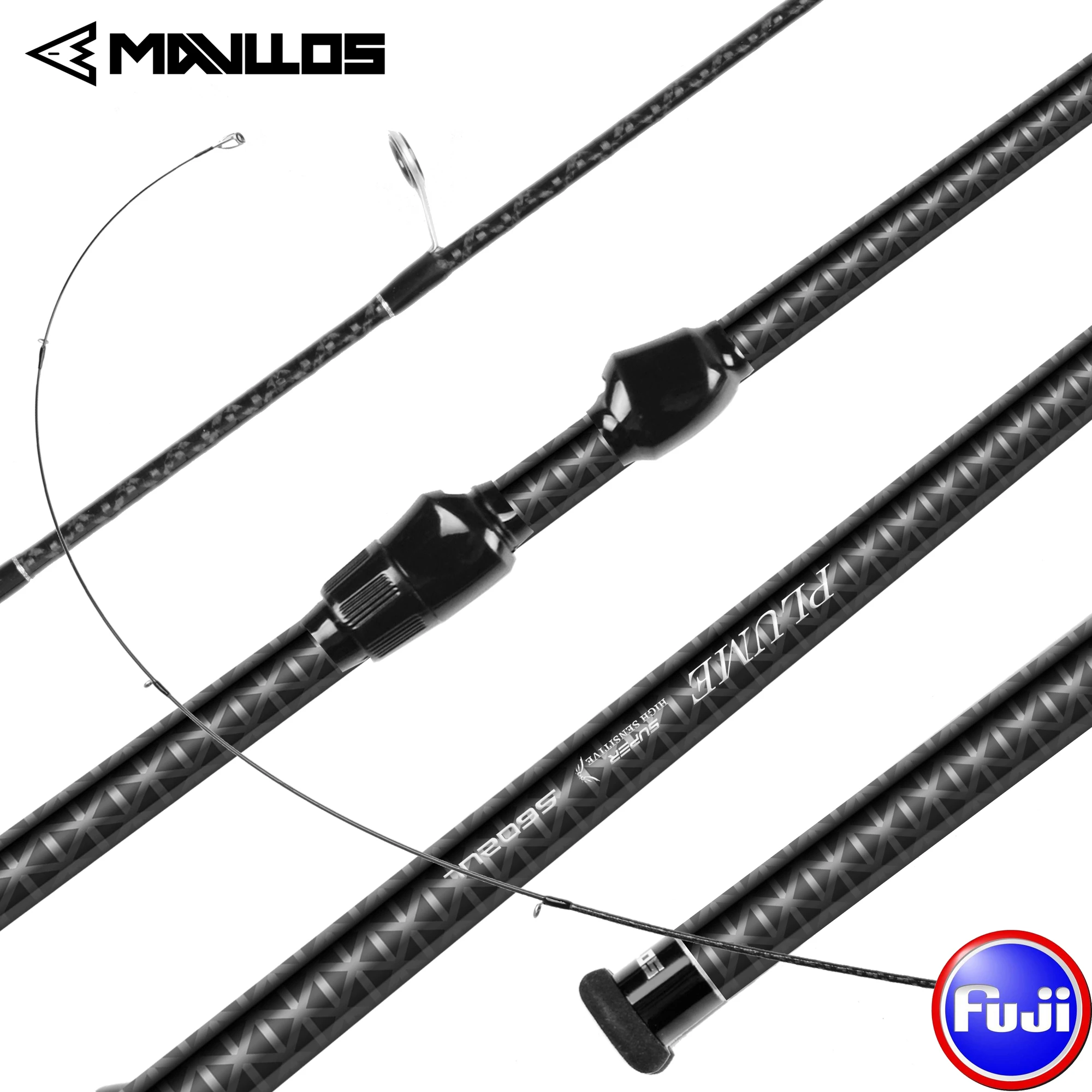 Mavllos 53.5g Ultralight Fishing Rod 2 Section 40T 4-Cross Carbon 1.8M UL Spinning Rod FUJI Guide L.W. 0.6-8g Saltwater UL Rods