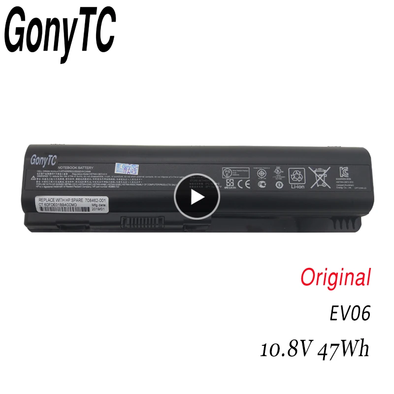 

GONYTC EV06 Battery for HP Pavilion dv4 dv5 dv6 G60 G70 CQ40 CQ60 LAPTOP 484170-001 484170-002 HSTNN-CB72 HSTNN-DB72 HSTNN-LB72
