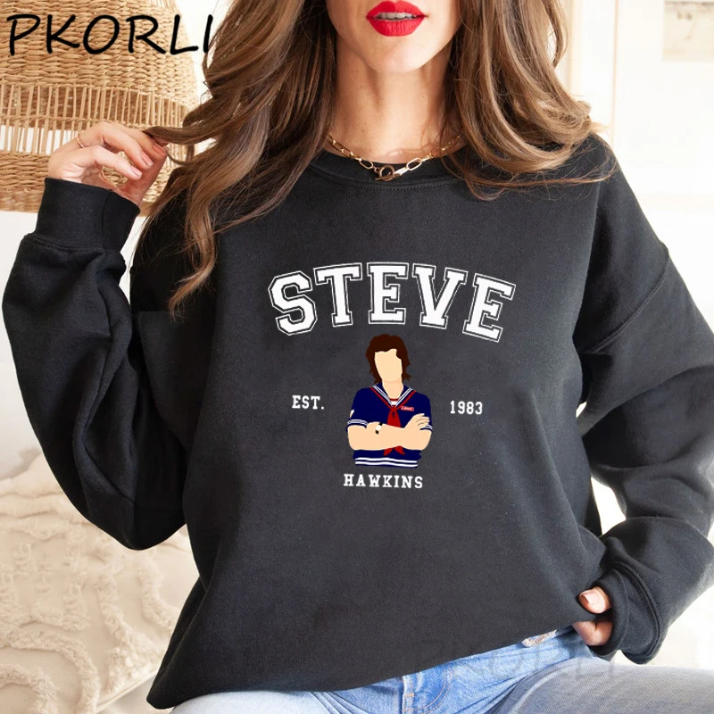 

Steve Harrington EST 1983 Crewneck Sweatshirt Woman Stranger Thing Streetwear Hoodie Spring Autumn Oversized Hoodie Clothes