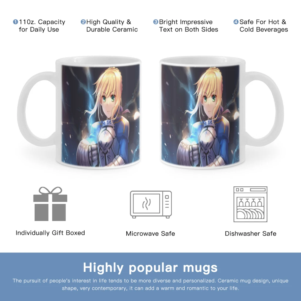 F-Fate Zero Stay Night кофейная кружка 11 унций забавный керамический кофе чай какао чашка с