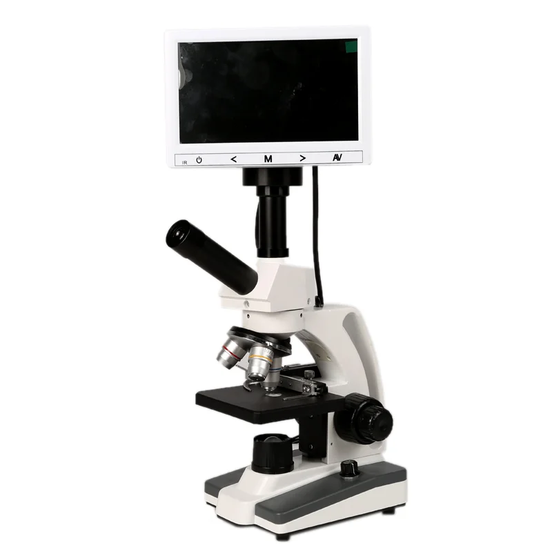 

9 inch 7inch HD cell biological microscope one drop of blood test Instrument optical observation tester Aluminum box