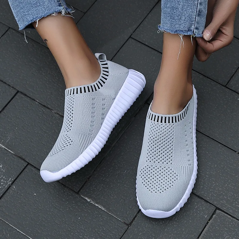 Summer Mesh Sneakers for Women Outdoor Casual Shoes Fashion Sneakers Women Flats Slip on Sock Trainers Ladies Zapatos De Mujer