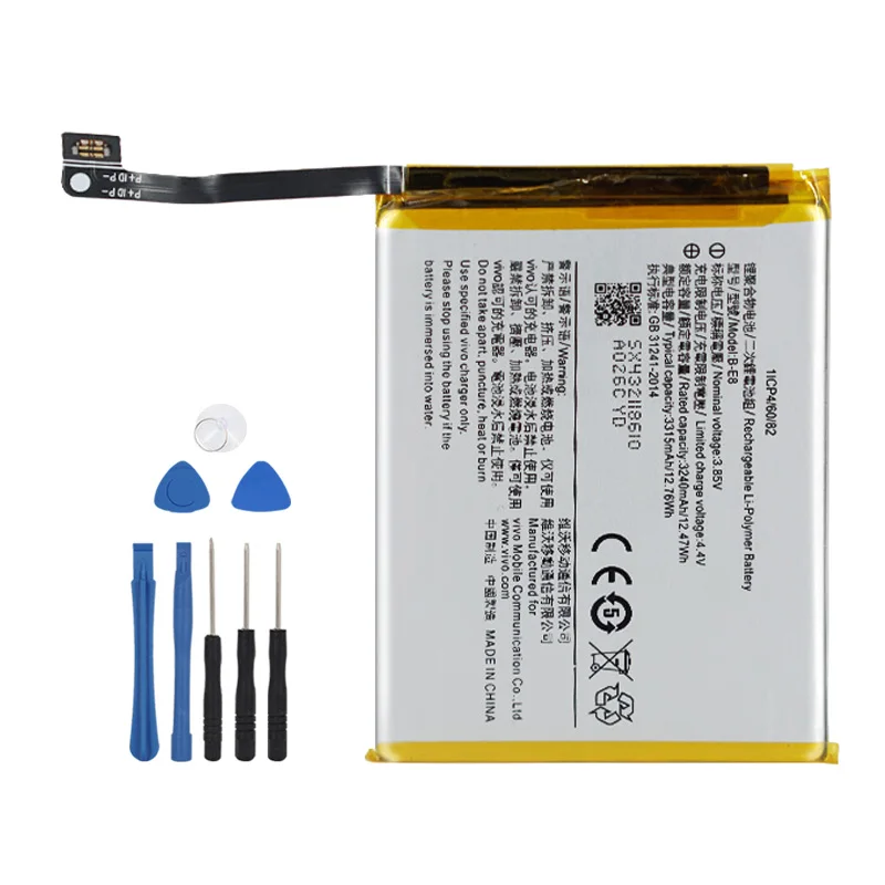 

OHD Original High Capacity Battery B-E8 For VIVO Y97 Y97A 3315mAh Replacement Bateria + tools