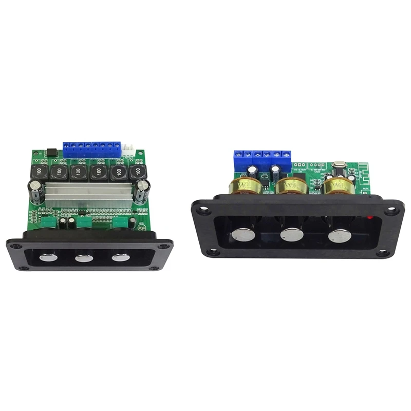 

2Pcs Bluetooth Amplifier Power Audio Board 20Wx2 Stereo Amp Sound Amplifiers AUX U Disk Decoder Treble Bass Adjustment