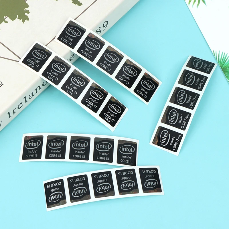 5 стилей, разные варианты, оригинальная наклейка 4-го поколения I3 I5 I7 Celeron Intel Core, 5 шт. этикеток, металлическая наклейка для ноутбука