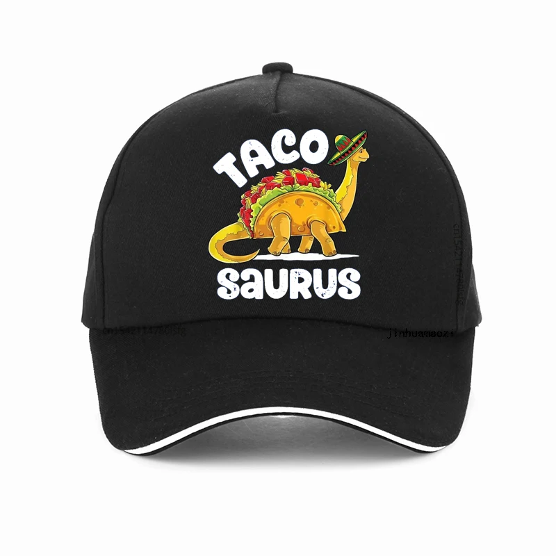 Фото Бейсболка Taco Saurus с мультяшным принтом, креативная кепка Taco Cinco De Mayo, мужская кепка с динозавром-тако, регулируемый козырек, кепка-снепбэк для взрослых №2