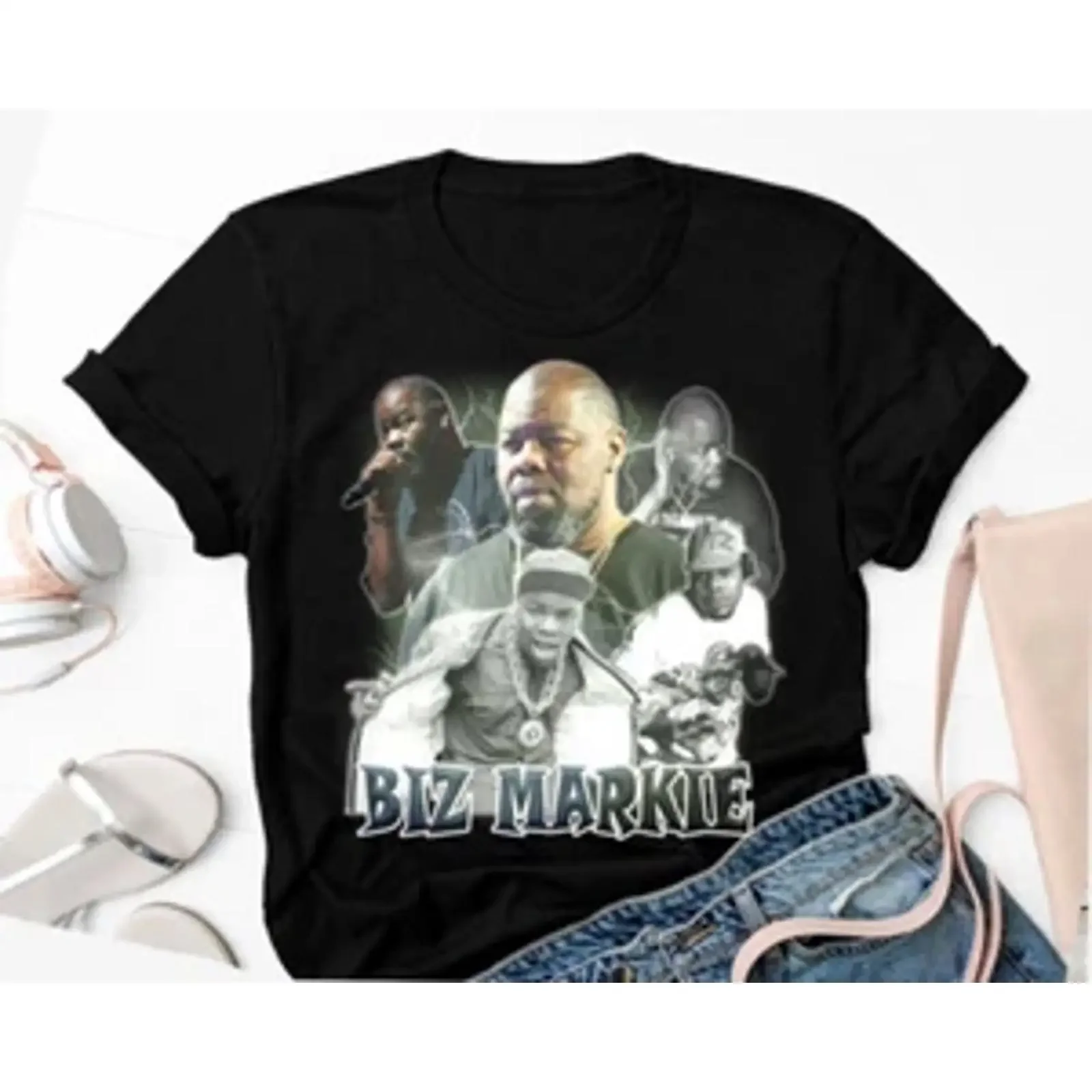 Фото Футболка Retro 1964 2021 Biz Markie, черная, мужская, размер S-4XL, CC1904, винтажная, стильная, мягкая, универсальная, дышащая, повседневная, в уличном стиле. №1