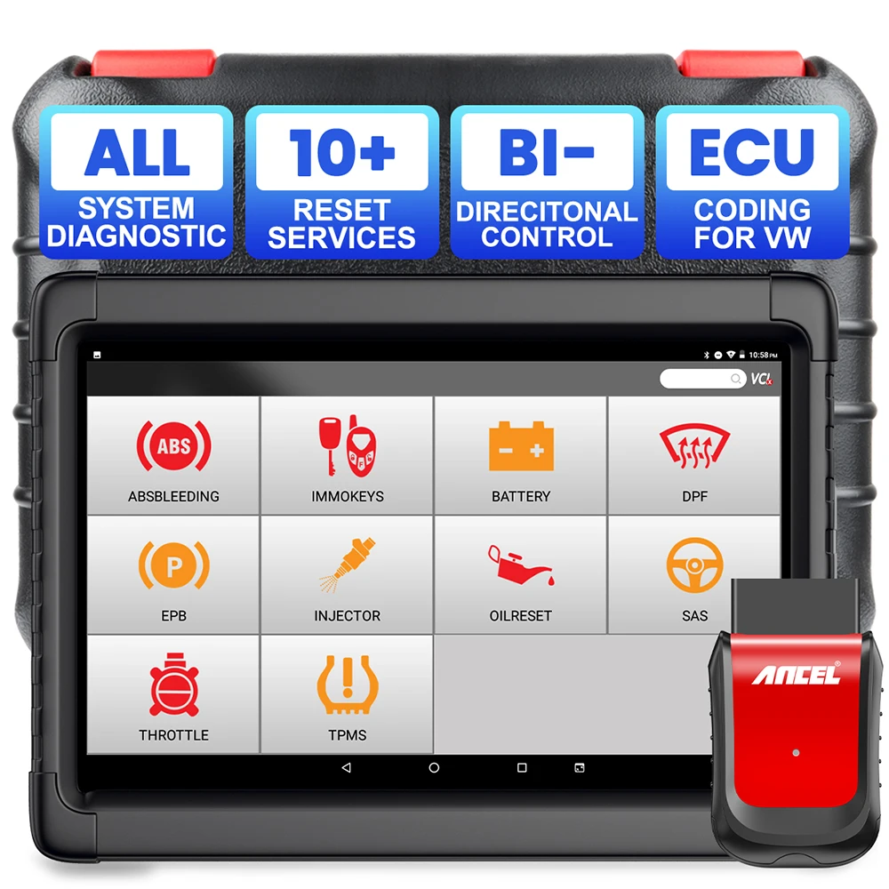 Ancel X6 OBD2 Автомобильный сканер Профессиональный ABS SRS Масло EPB ...