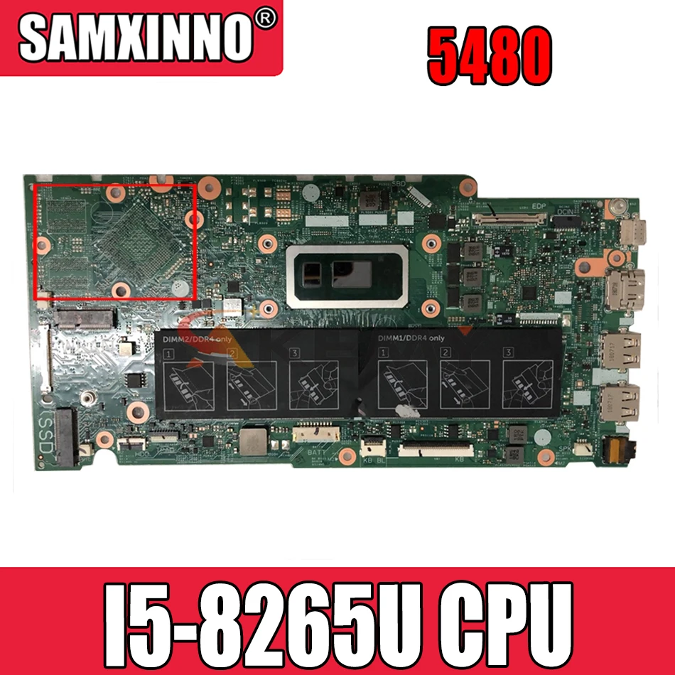 

Материнская плата Akemy F70120 5480 для Dell Inspiron 5480, материнская плата для ноутбука 18826-SA с процессором I5-8265U DDR4, протестирована полная 100%