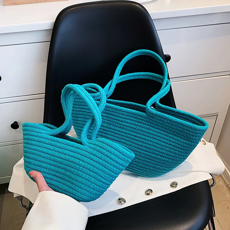 

Women's Weave Hand Bag Ladies Large Capacity Tote Bags Seaside Holiday Handbag 2022 New Fashion Trend Women's Bags