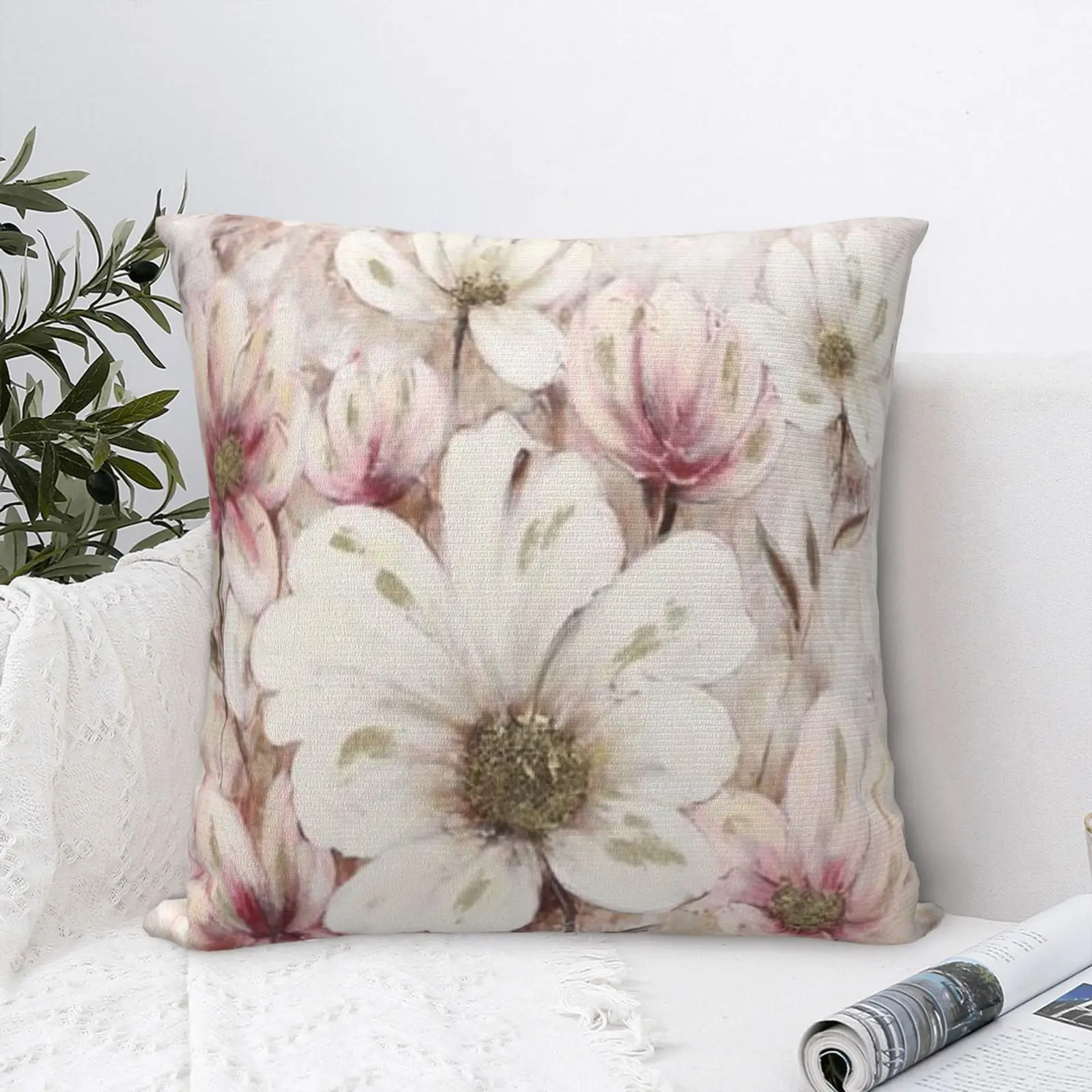 

Flower Oil Painting 13 Pillow Case Pillow Cover Vintage Sofa Pillow Cases Decorative Living Room Kawaii Kids Anime Pillow Case