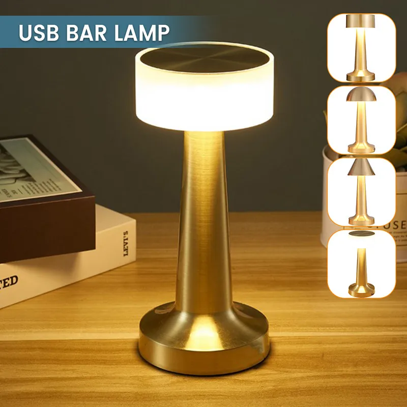 

Table Lamp Touch Sensor Portable LED Bar Rechargeable Night Light Bedside Lamp Nightstand Lamp for Bar Bderoom Kitchen Decor 5V