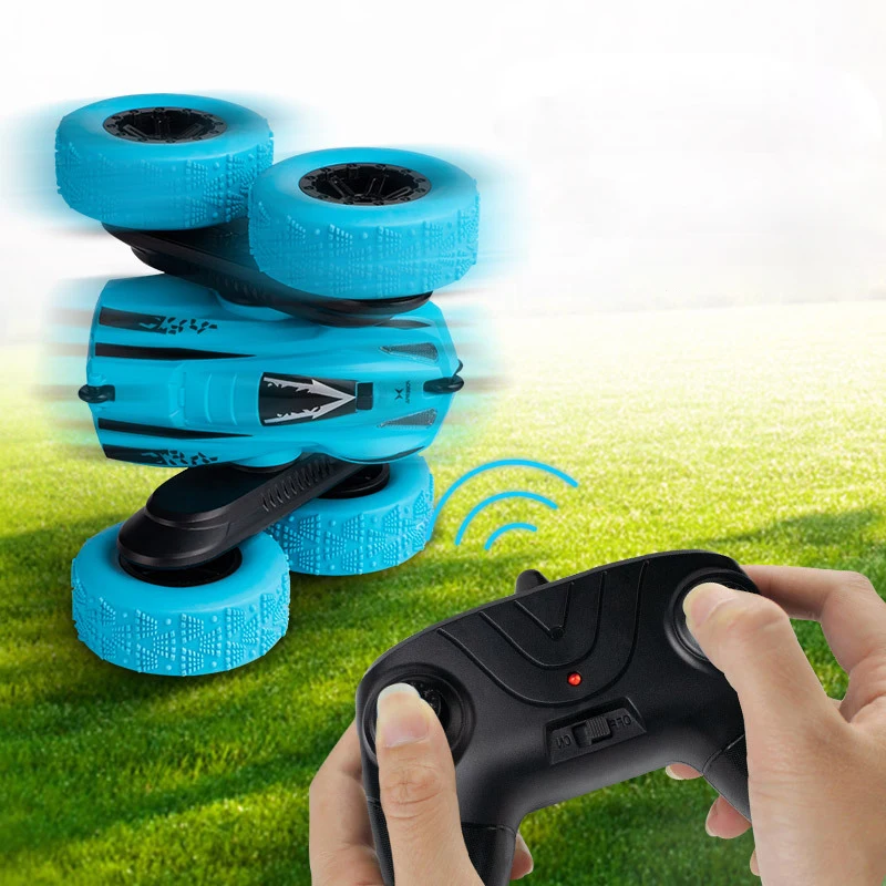 

Children 2.4G Rechargeable Double-sided Stunt Car Tipper Twist Arm Remote Control Rollover Climbing Remote Control Car Toy