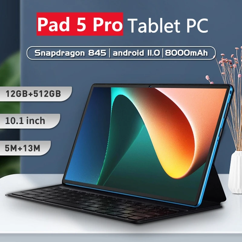 

2023 New Original HD Screen Global Tablet Snapdragon 845 Android 11.0 12GB RAM 512GB ROM Tablet PC 5G Dual SIM Card Or WIFI GPS
