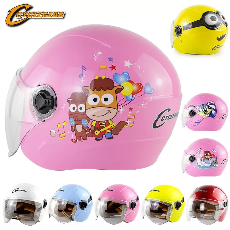 

Kids Motorcycle Helmet Cute Open Face Scooter Helmet for Children Flip Up Visor Capacete Half Face Enfant Electric Bike Cascos