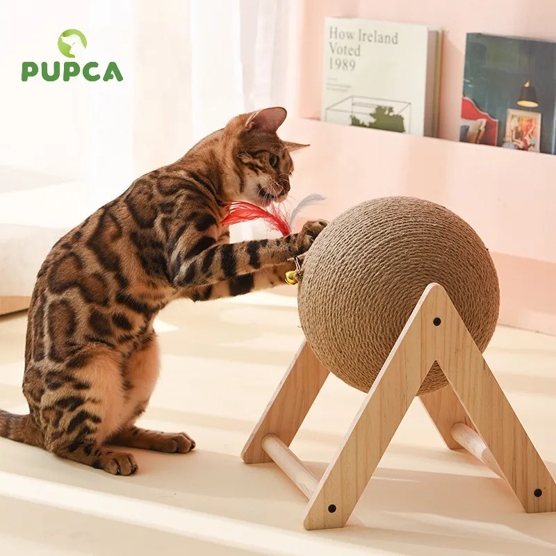 

New Cat Toy Interactive Cat Scratcher Board Kitten Sisal Rope Ball Scratch Paws Pet Grinding Scratching Cats For Scratcher Toys