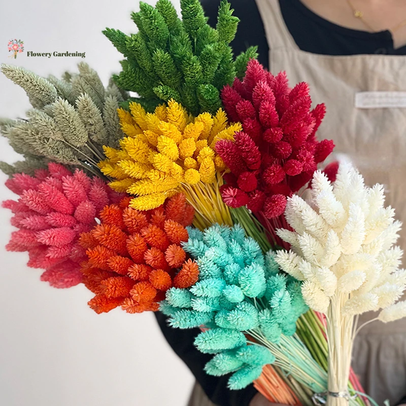 

60Pcs Natural Dried Gem Grass Flower Real Dry Flower Bouquet Pink Jewelry Mariage Flores Wedding Arrangement Autumn Decorations