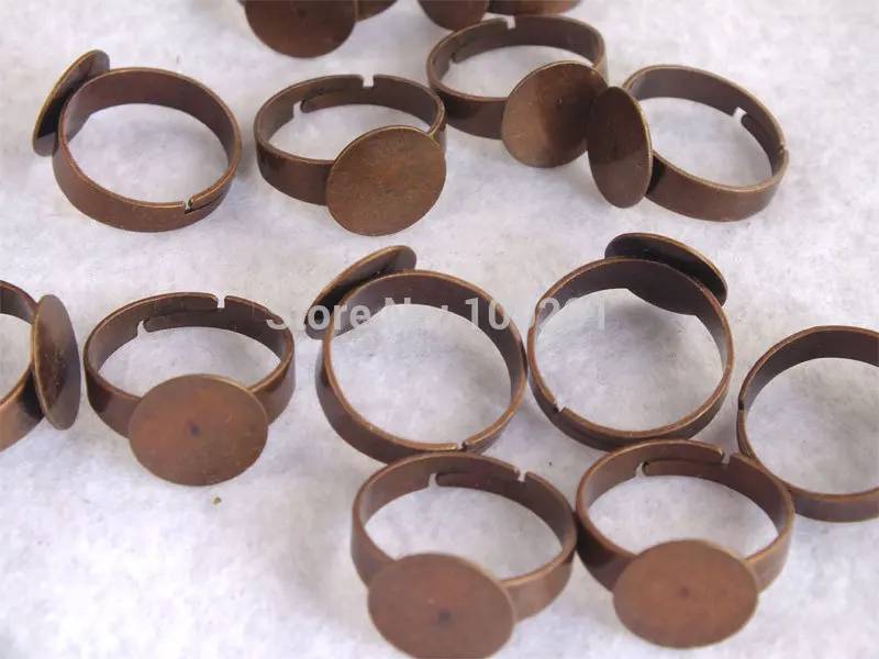 

500pcs/lot 10/12mm copper plated adjustable Ring base