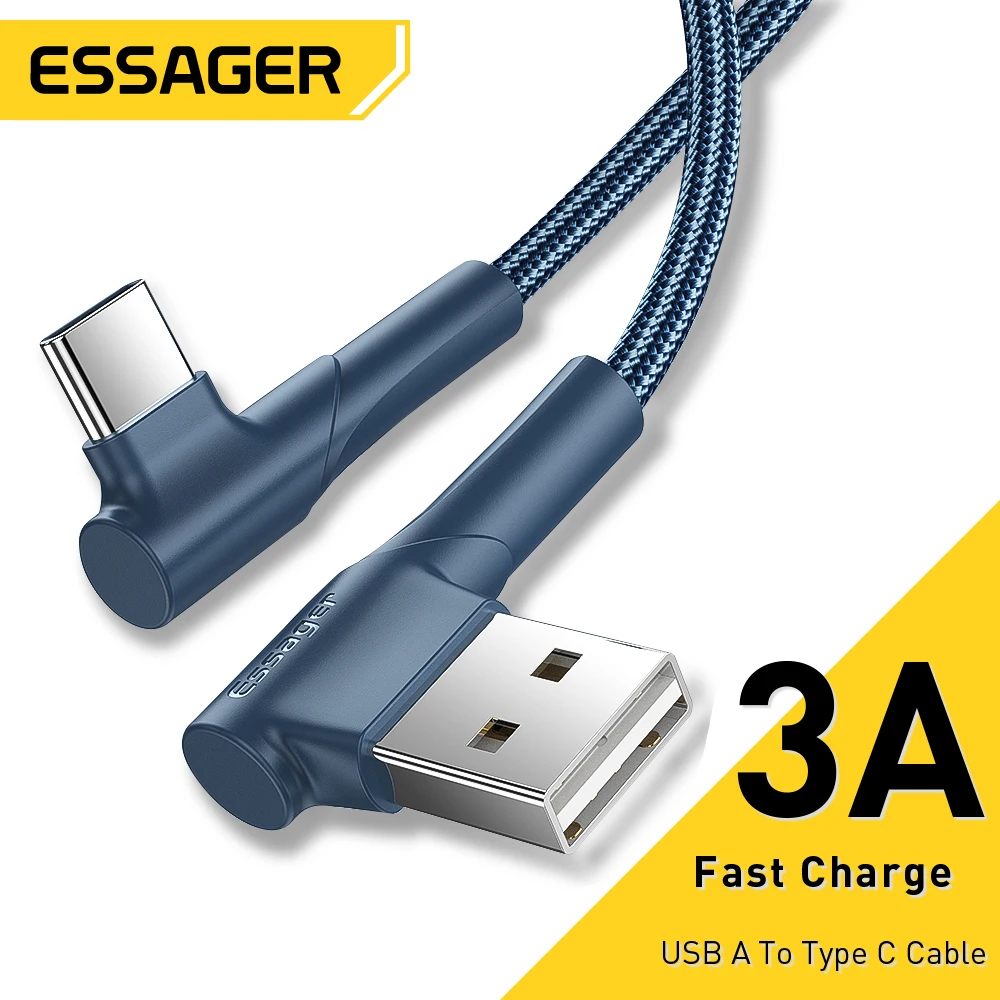 

Essager 3A USB Type C Cable Fast Charging for Xiaomi Redmi Samsung Huawei Charge Cord USB C Date Wire Phone Charger Cables 2m