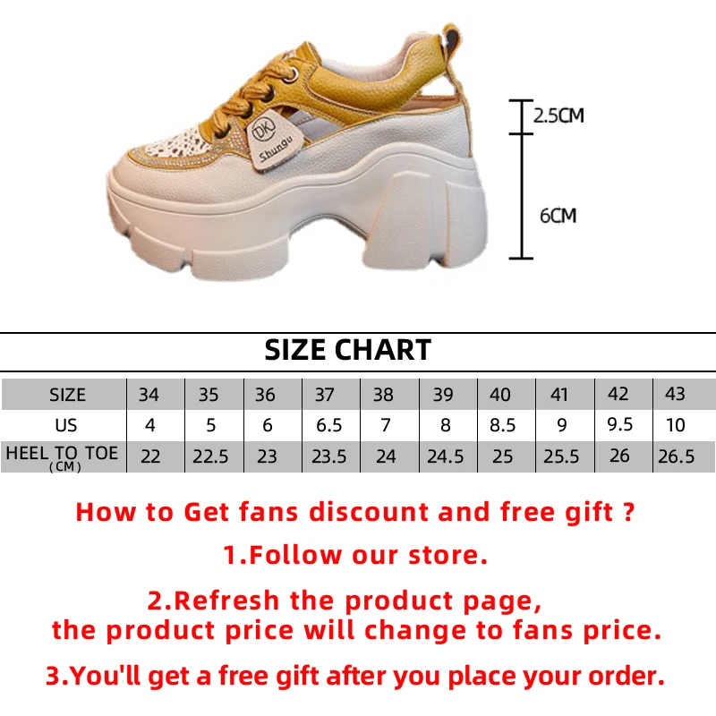 8.5cm Genuine Leather Slides Summer Ankle Chunky Sneakers Vulcanize Hollow Women Platform Sandals Wedge Breathable Female Shoes